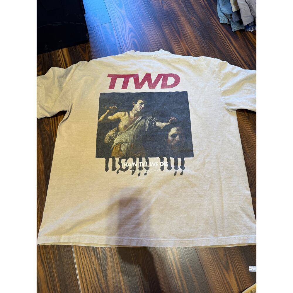 Arm Bar Soap TTWD Men’s Short Sleeve Graphic Train Till We Die T-Shirt Size XL